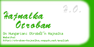 hajnalka otroban business card